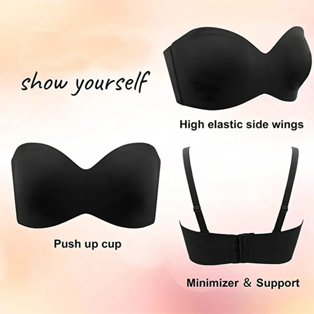 Seamless women's plus-size bra – adjustable straps, back closure, ultra-soft comfort for everyday wear