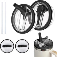 2 Pack Tumbler Lids & Straws for 40 oz Cups