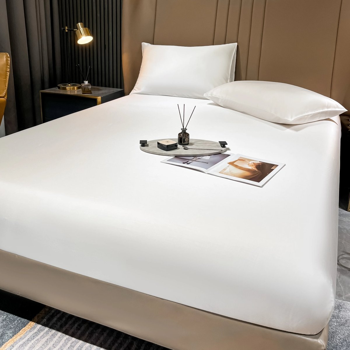 SILKLYRA – Elegant Fitted Sheet Made of Long-Staple Cotton with Deep Pocket