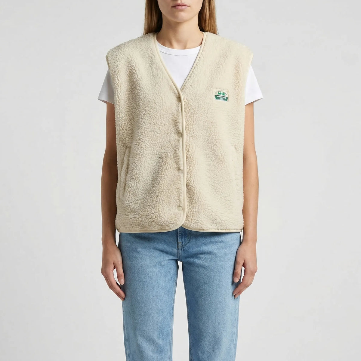 Sleeveless Open-Front Vest