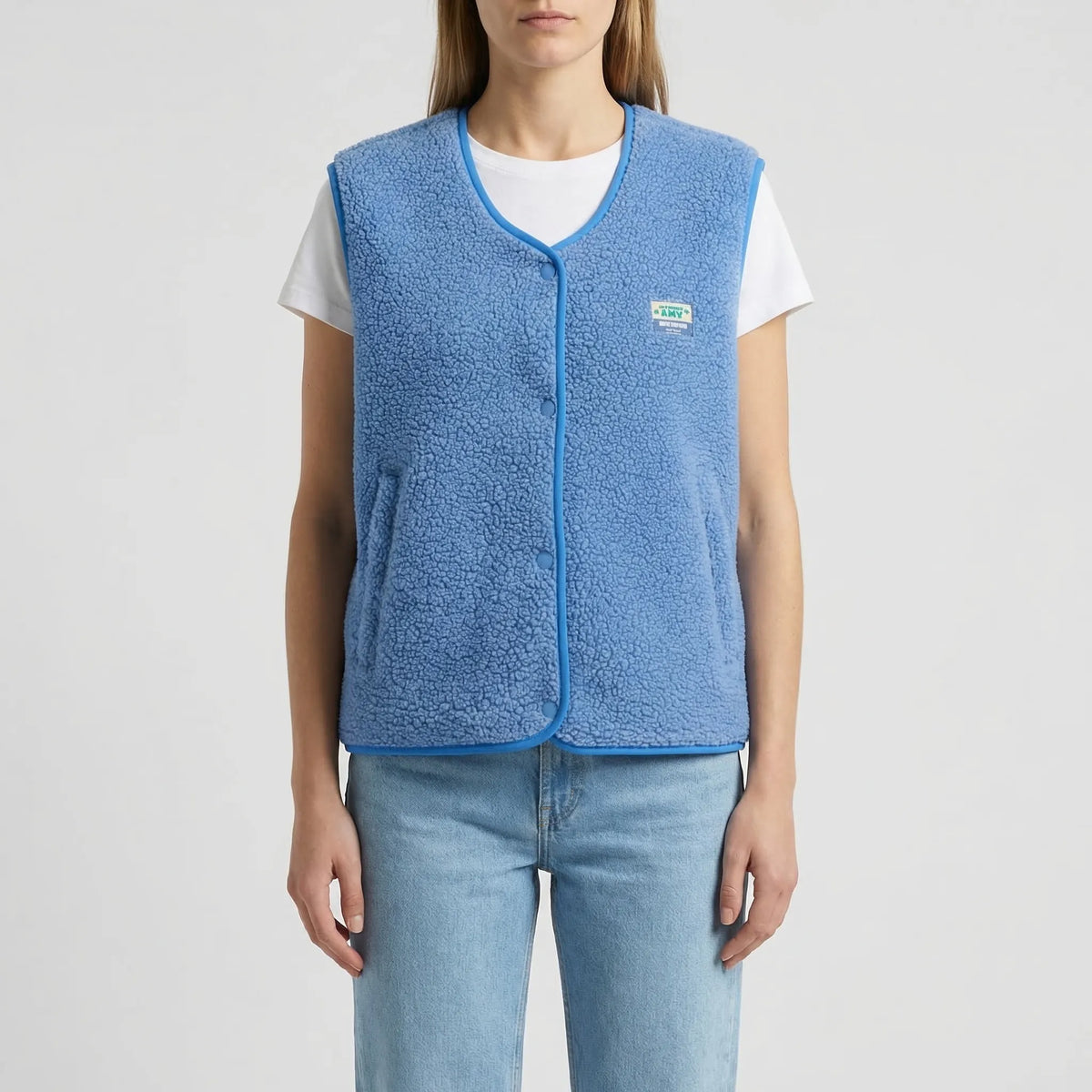Sleeveless Open-Front Vest