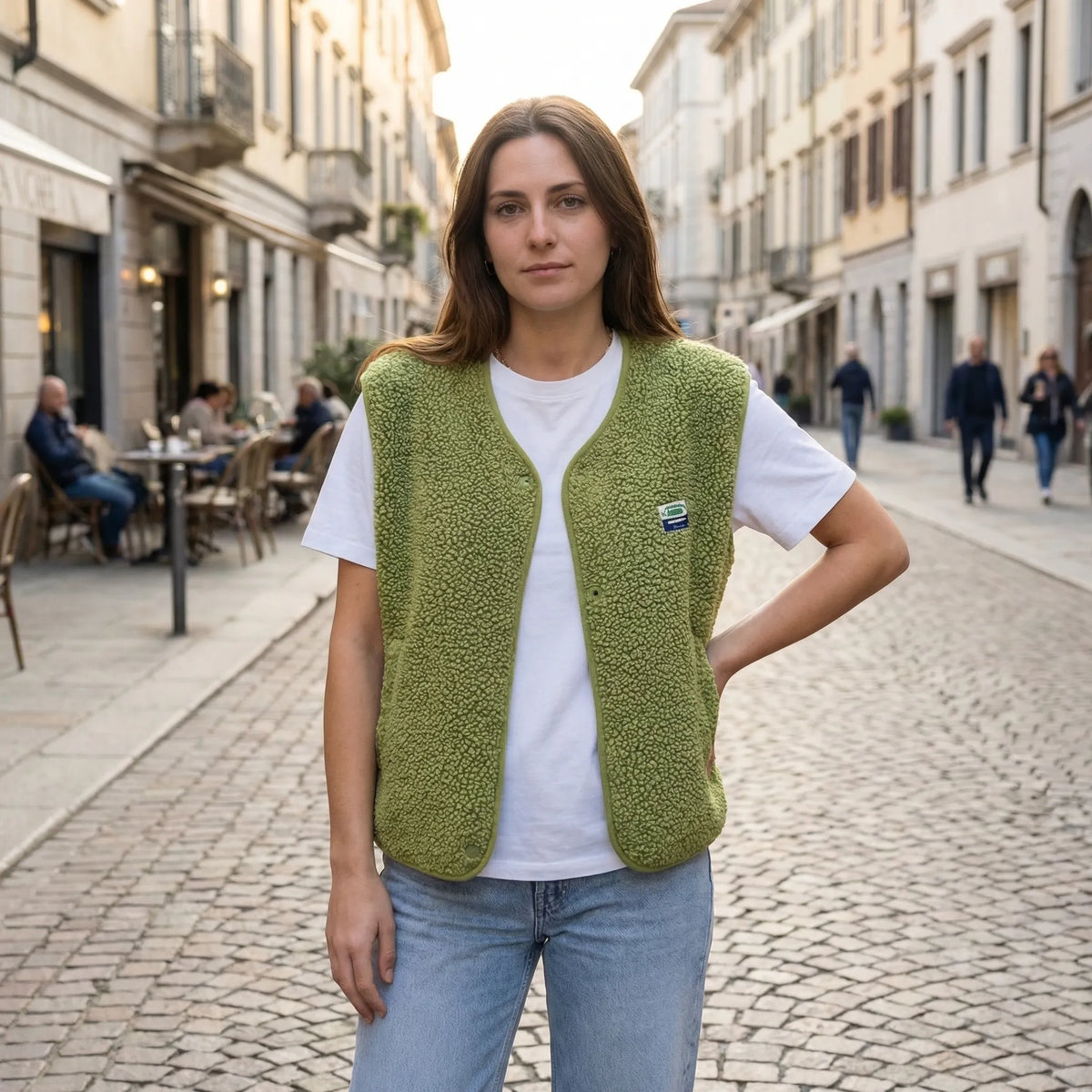 Sleeveless Open-Front Vest