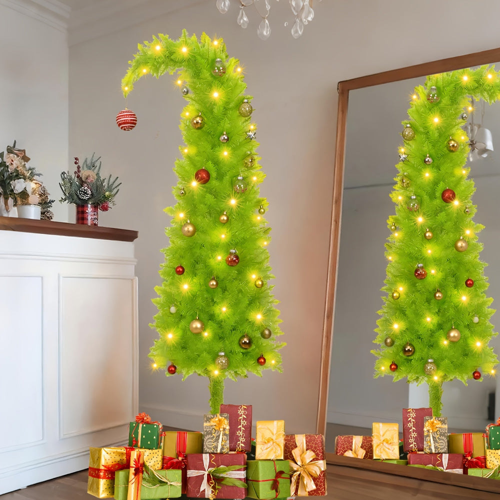 Slim Artificial Christmas Tree – Compact Vertical Profile