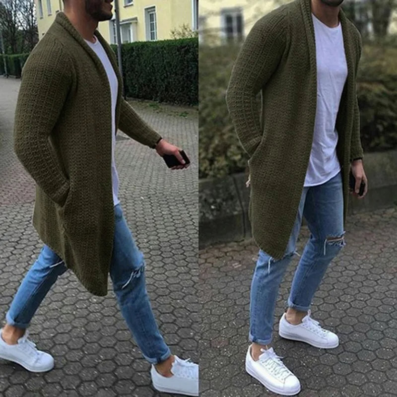 Slim-Fit Winter Warm Long Cardigan