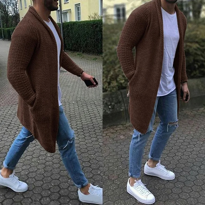 Slim-Fit Winter Warm Long Cardigan