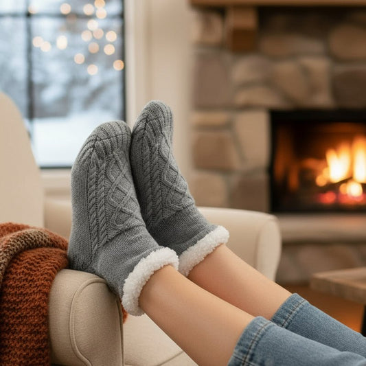SNOWSOFT – Thick velvet house socks for sleep & cozy indoor comfort