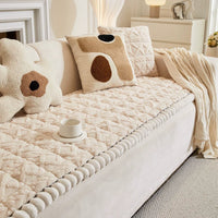 Snuggle Sherpa Plush Sofa Protector Cover