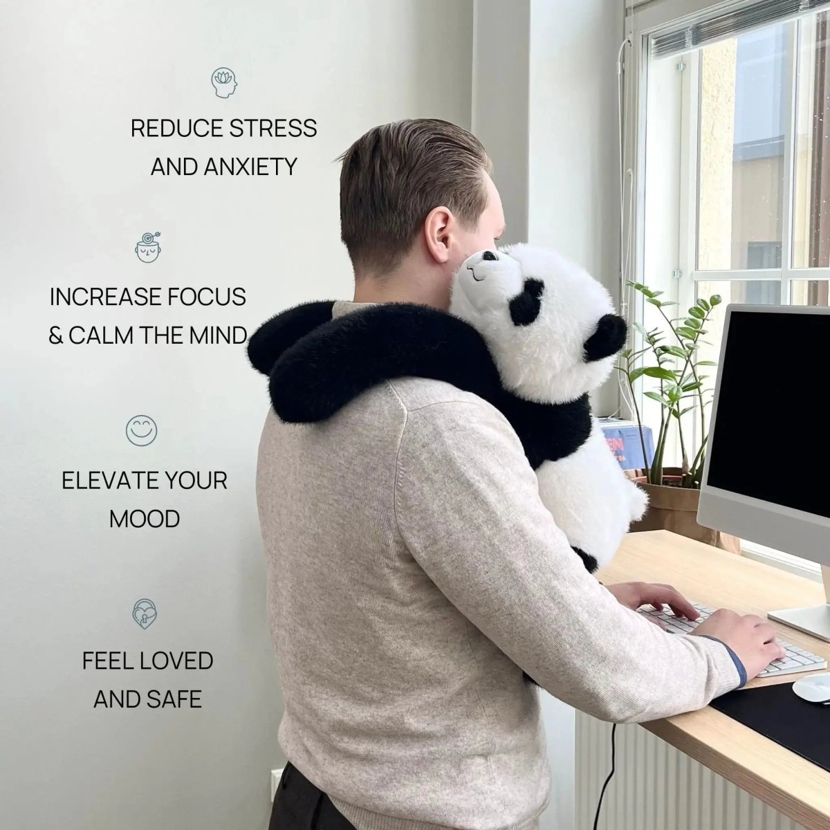 SOFTHUGGO – Stress-relieving cuddle companion with ultra-soft faux fur