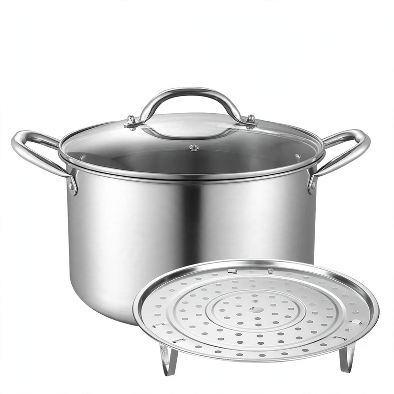 Stainless Steel Stockpot with Glass Lid
