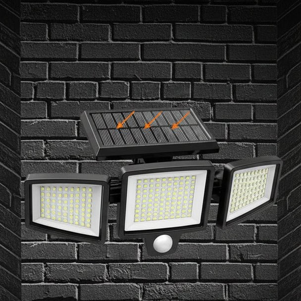 SUNDEFENSE – Solar-powered security light with motion sensor & remote control