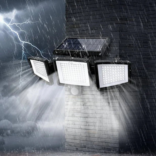 SUNDEFENSE – Solar-powered security light with motion sensor & remote control