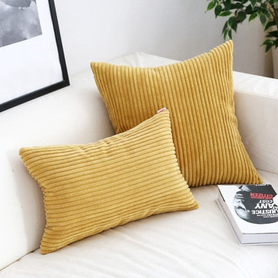 Super Soft Corduroy Cushion Cover with Timeless Warmth & Comfort