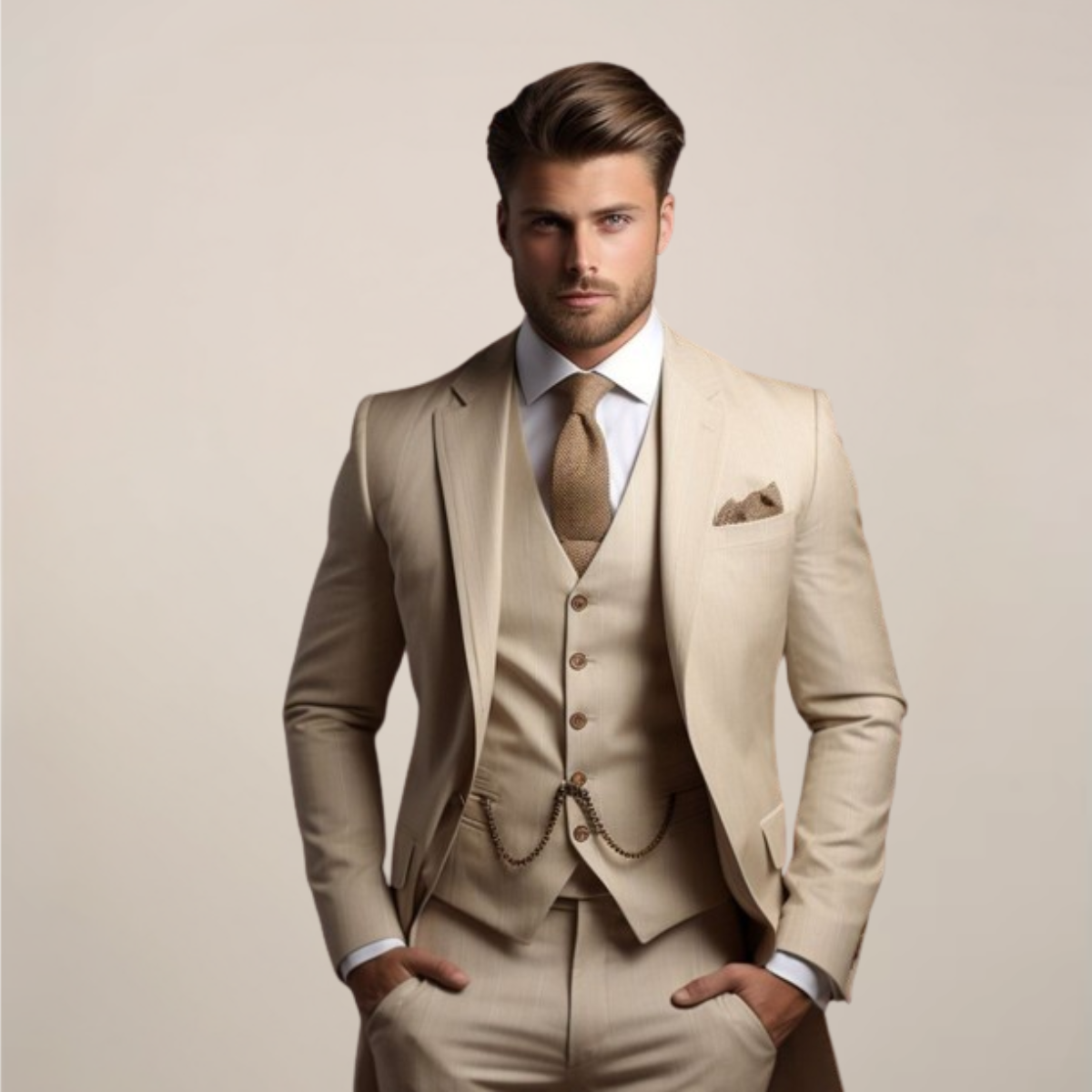 Three-Piece Slim Fit Suit - Yannick