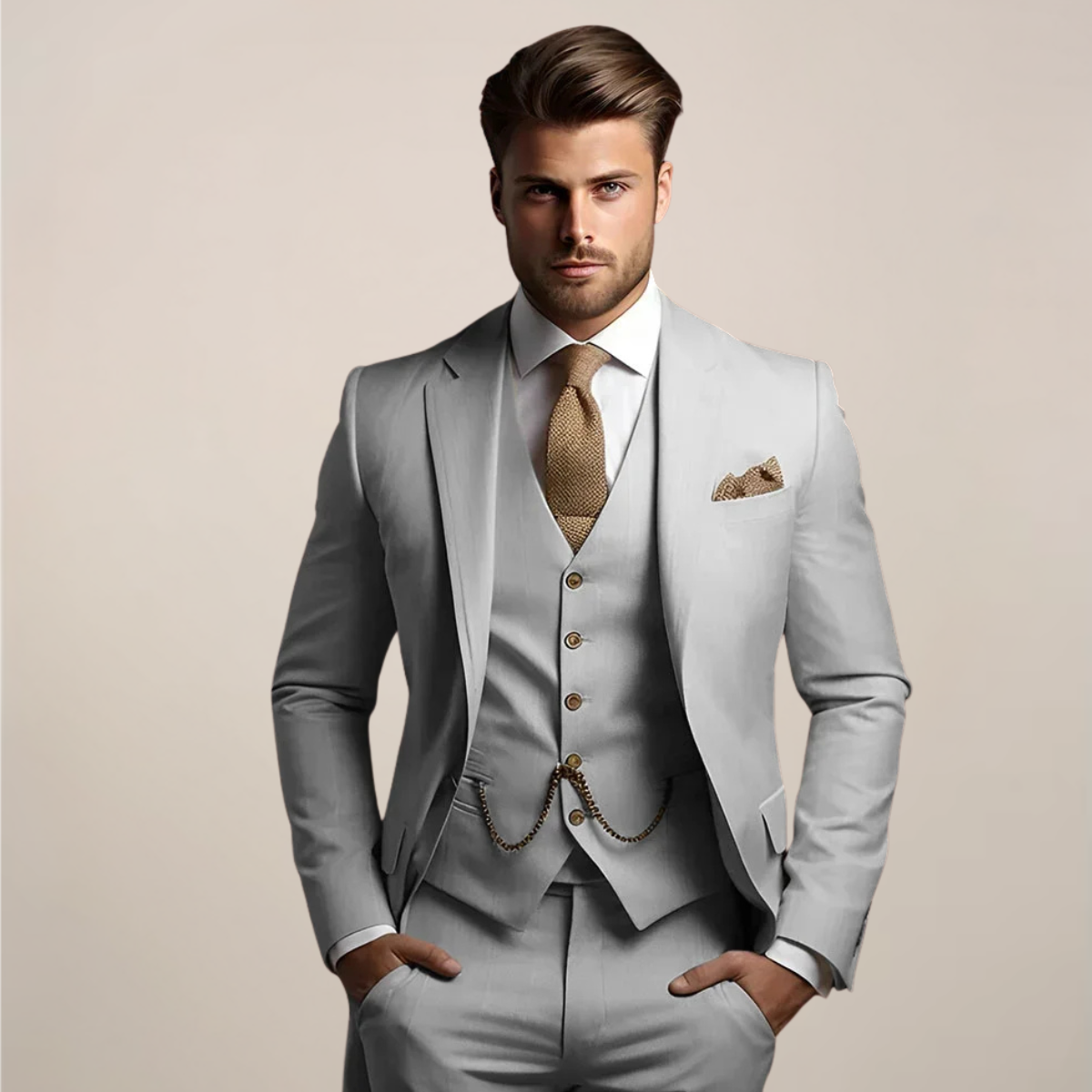 Three-Piece Slim Fit Suit - Yannick
