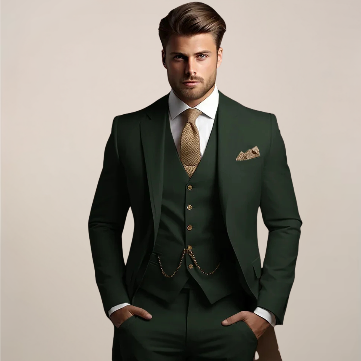 Three-Piece Slim Fit Suit - Yannick