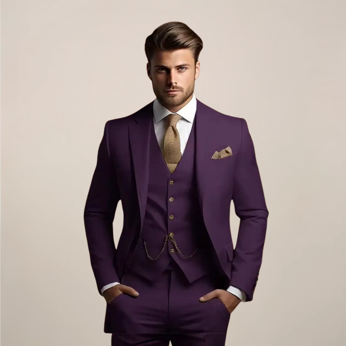 Three-Piece Slim Fit Suit - Yannick