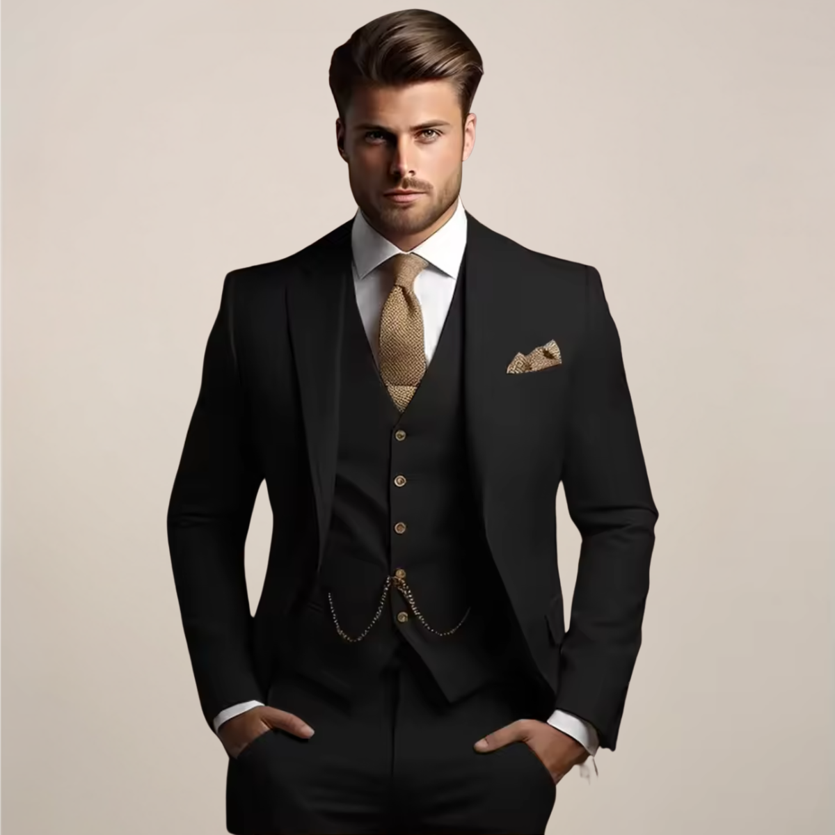 Three-Piece Slim Fit Suit - Yannick
