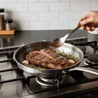 TITAN-PREMIUM Cookware: Uncoated Stainless Steel Pan for All Stoves