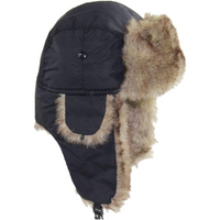 Russian-Style Fur-Lined Winter Trooper Hat - Sasha