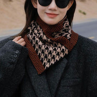 Geometric Print Neckerchief Scarf for Women