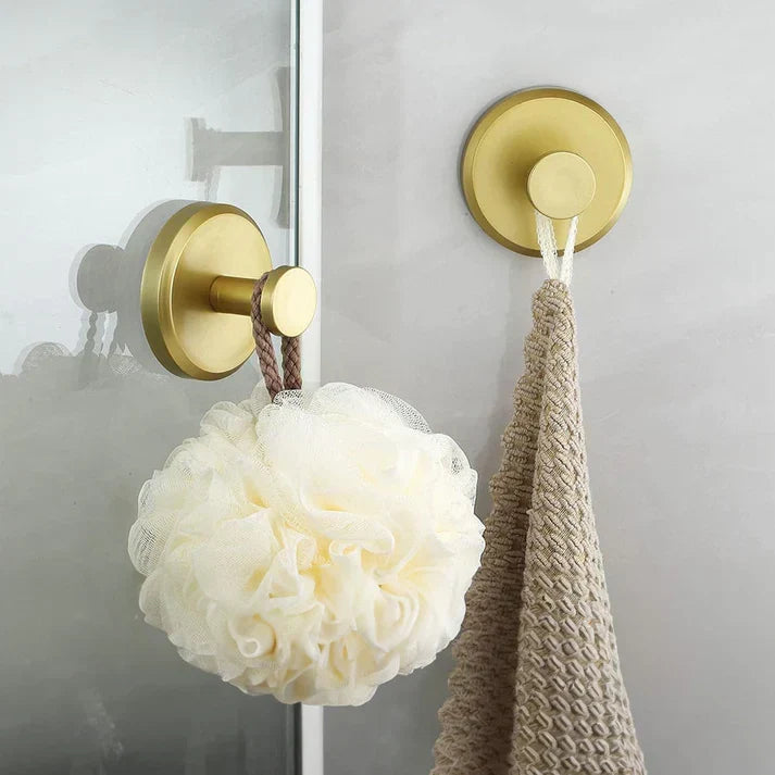 Twist-Lock Suction Hooks for Bathroom & Kitchen (2-Pack)