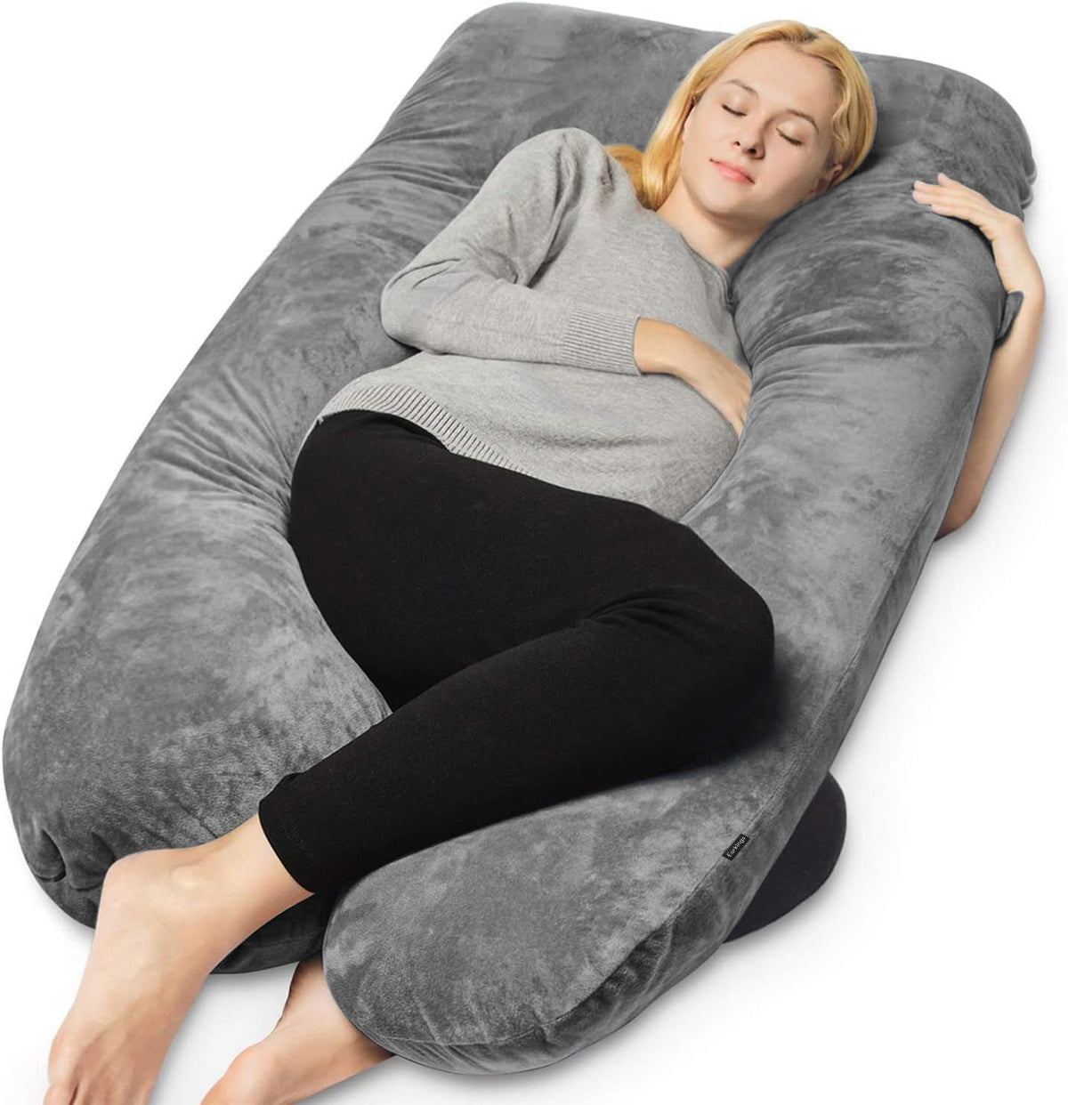 U-Shaped Pregnancy Pillow with Removable Cover