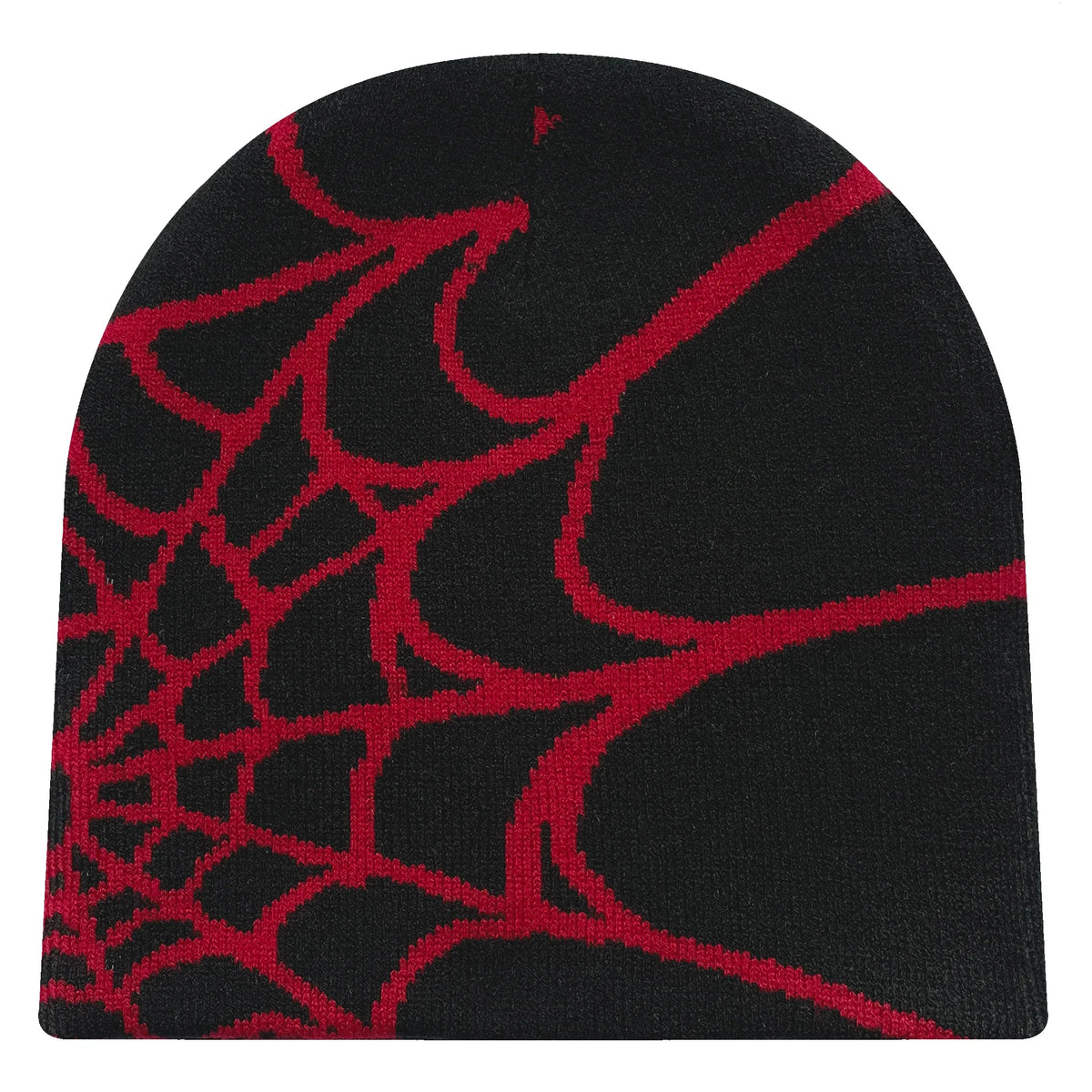 Unisex Spiderweb Print Knit Beanie Warm Outdoor Pullover Hat