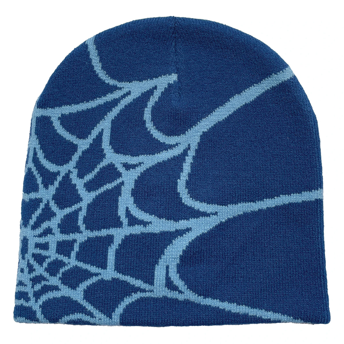 Unisex Spiderweb Print Knit Beanie Warm Outdoor Pullover Hat