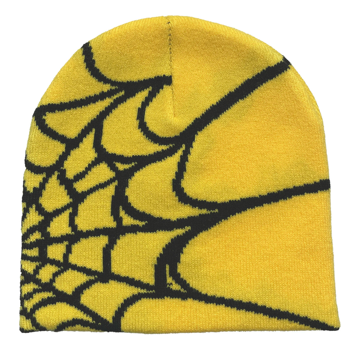 Unisex Spiderweb Print Knit Beanie Warm Outdoor Pullover Hat