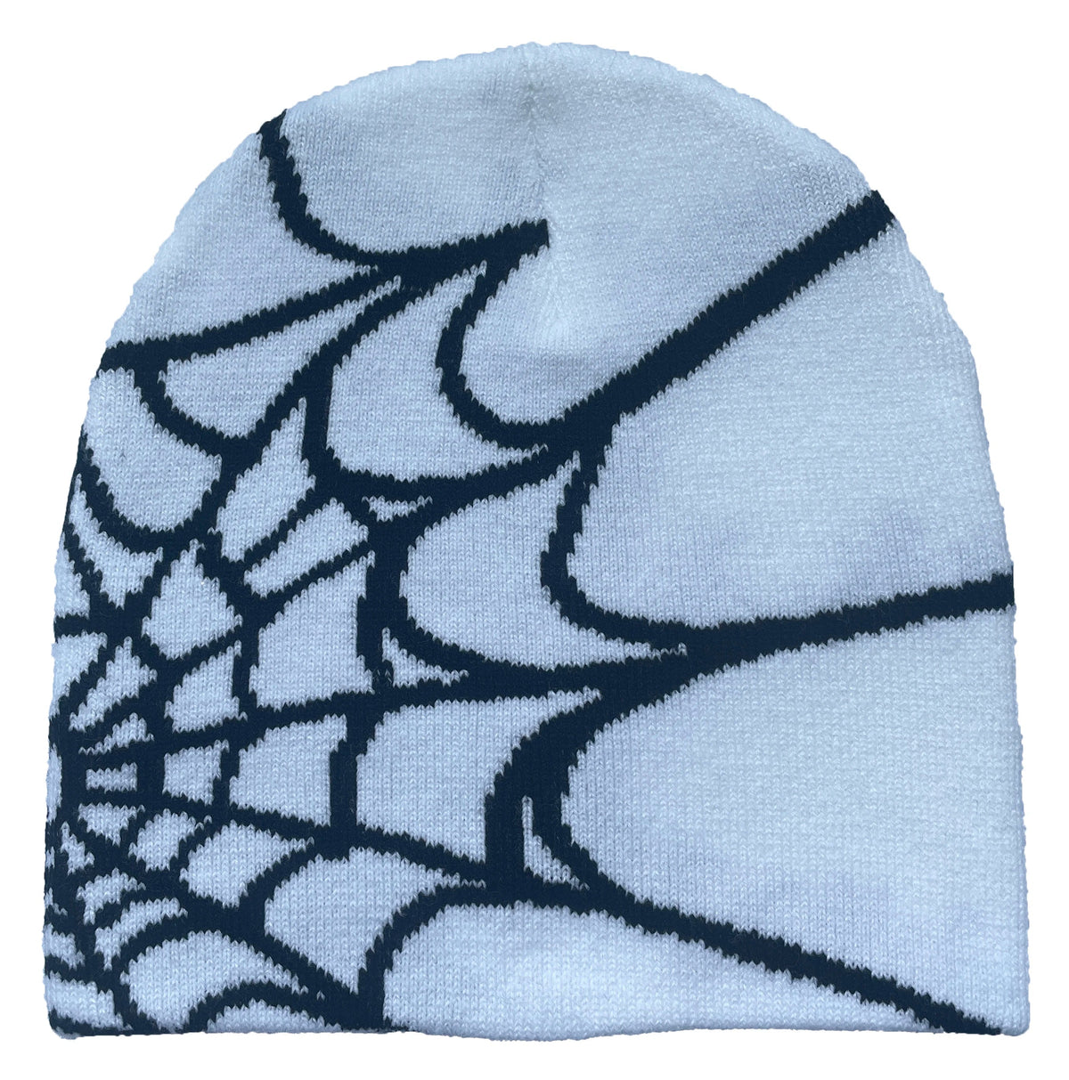 Unisex Spiderweb Print Knit Beanie Warm Outdoor Pullover Hat