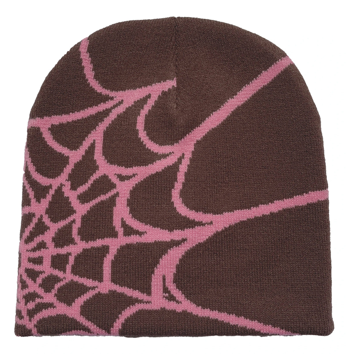Unisex Spiderweb Print Knit Beanie Warm Outdoor Pullover Hat