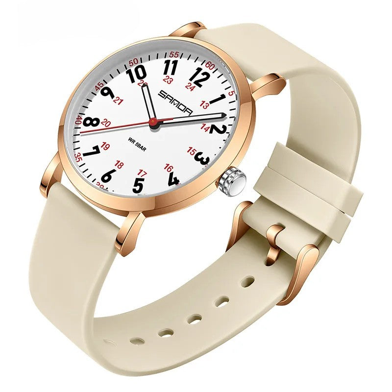 Unisex Waterproof Easy-Read Watch for Healthcare Professionals