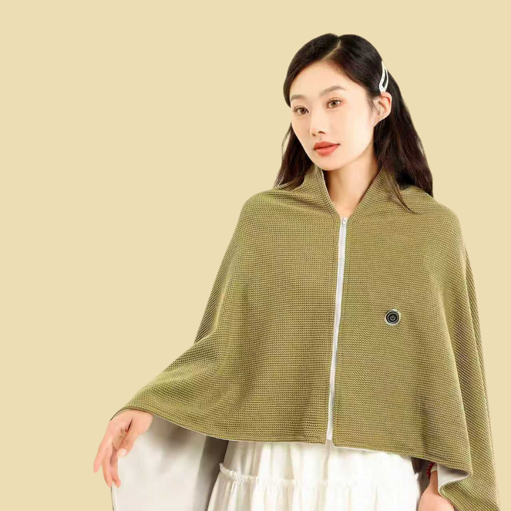 USB Heated Shawl Wrap — Fast-Warming Wearable Blanket