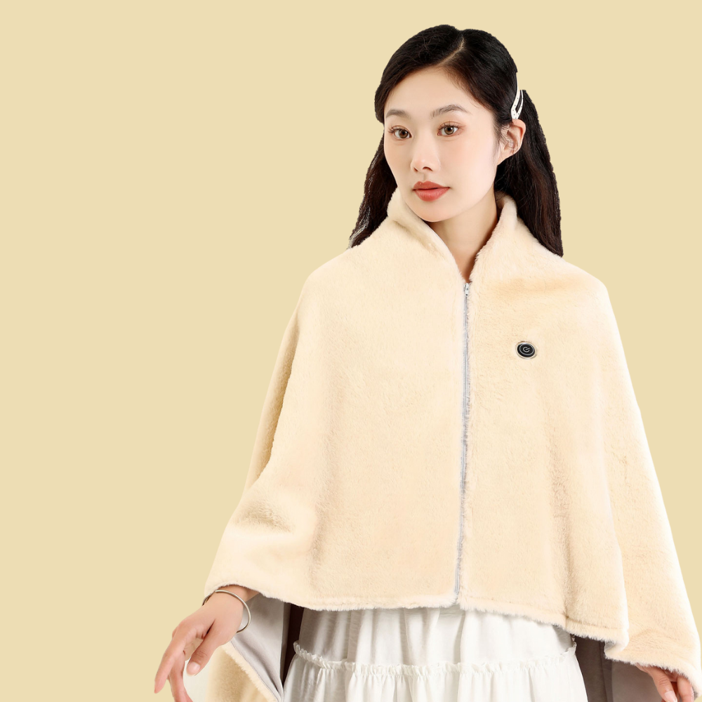 USB Heated Shawl Wrap — Fast-Warming Wearable Blanket
