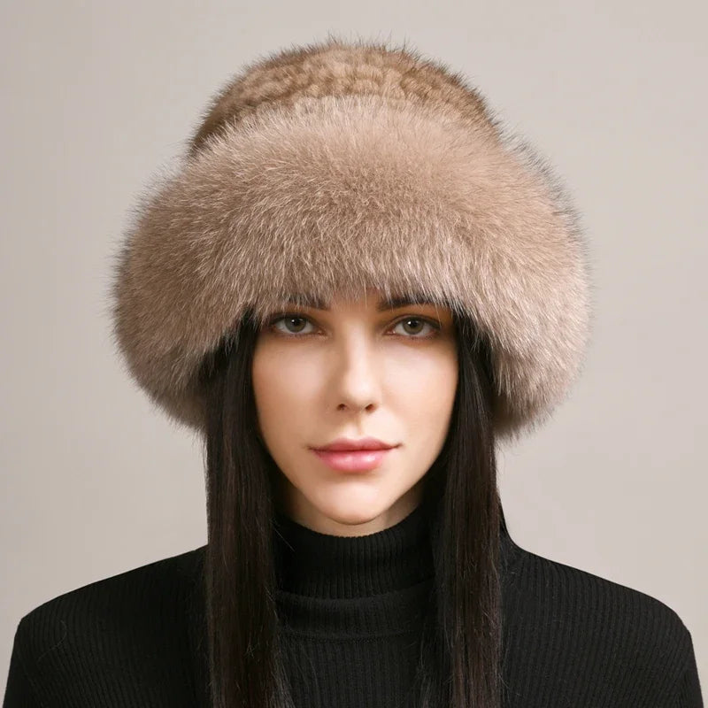 Vellara Mink Fur Hat Luxe Winter Accessory for Cozy Warmth