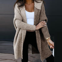 Sisica | Women's Patchwork Knit Hooded Cardigan