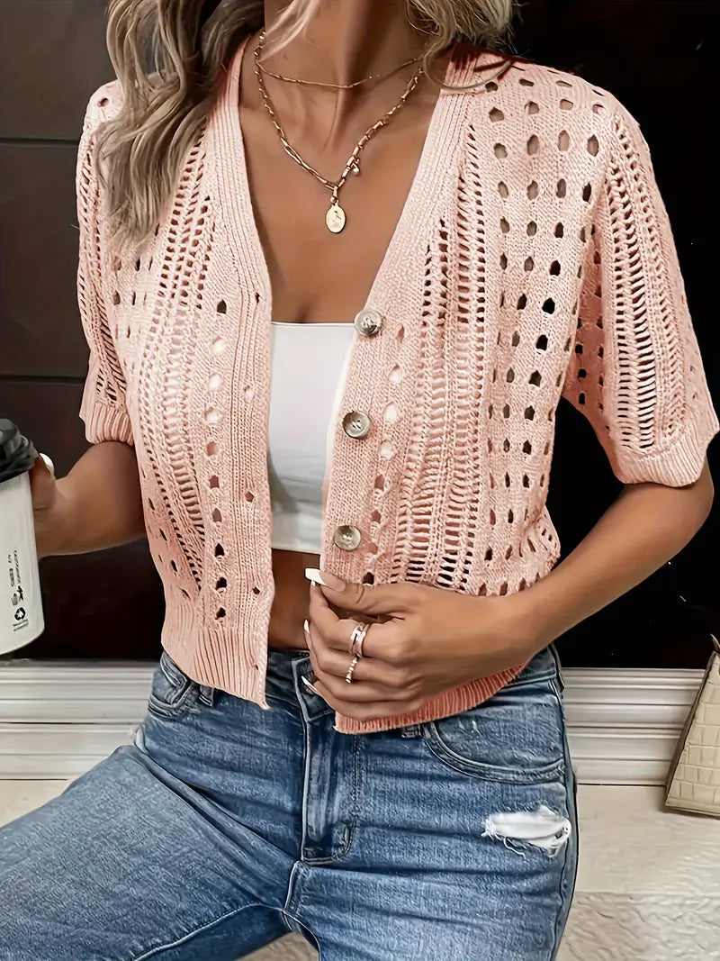 Versatile Comfort, Elegant V-Neck Cardigan for Women