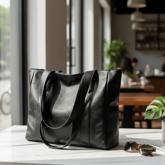 VINTARIS – Elegant leather shoulder bag with retro touch and smooth surface