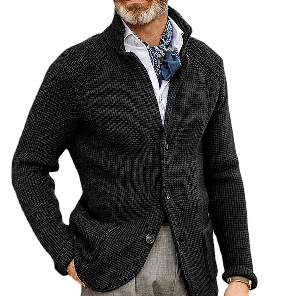 Warm Knitted Cardigan with Pockets