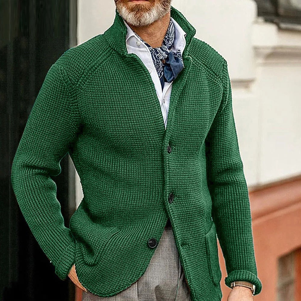 Warm Knitted Cardigan with Pockets
