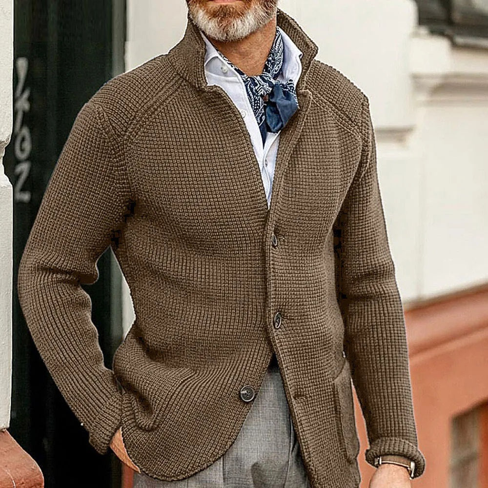 Warm Knitted Cardigan with Pockets