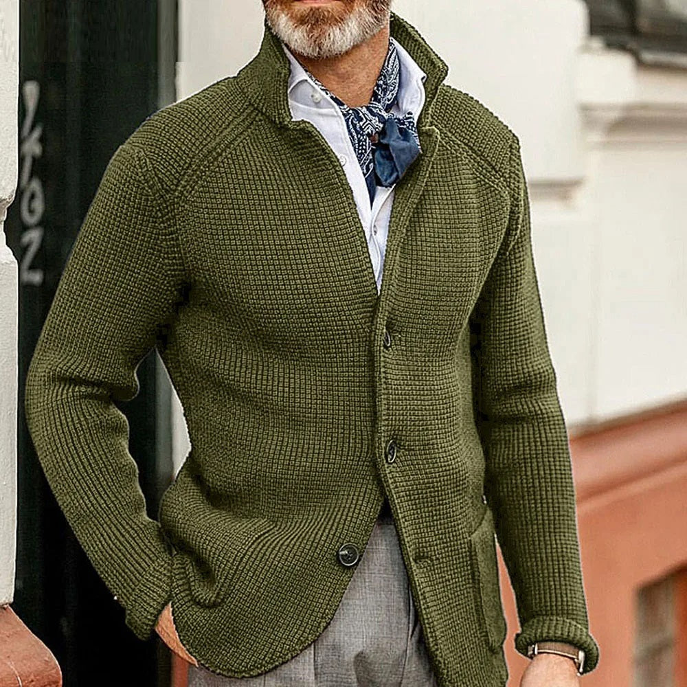 Warm Knitted Cardigan with Pockets