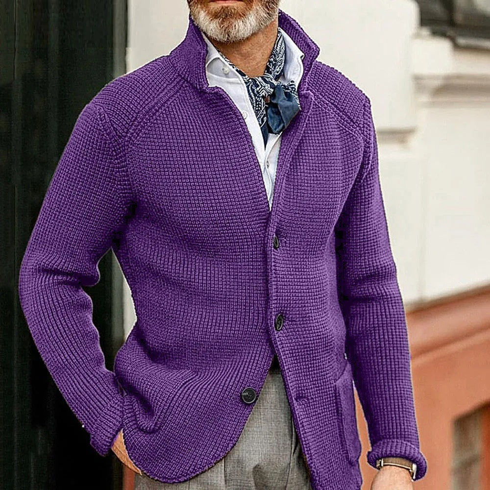 Warm Knitted Cardigan with Pockets