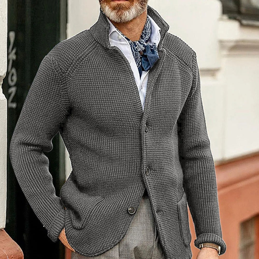 Warm Knitted Cardigan with Pockets