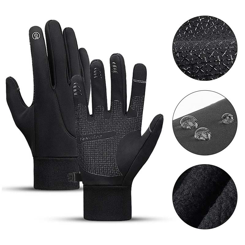 Warm Winter Gloves – Fleece-Lined with Touch Function