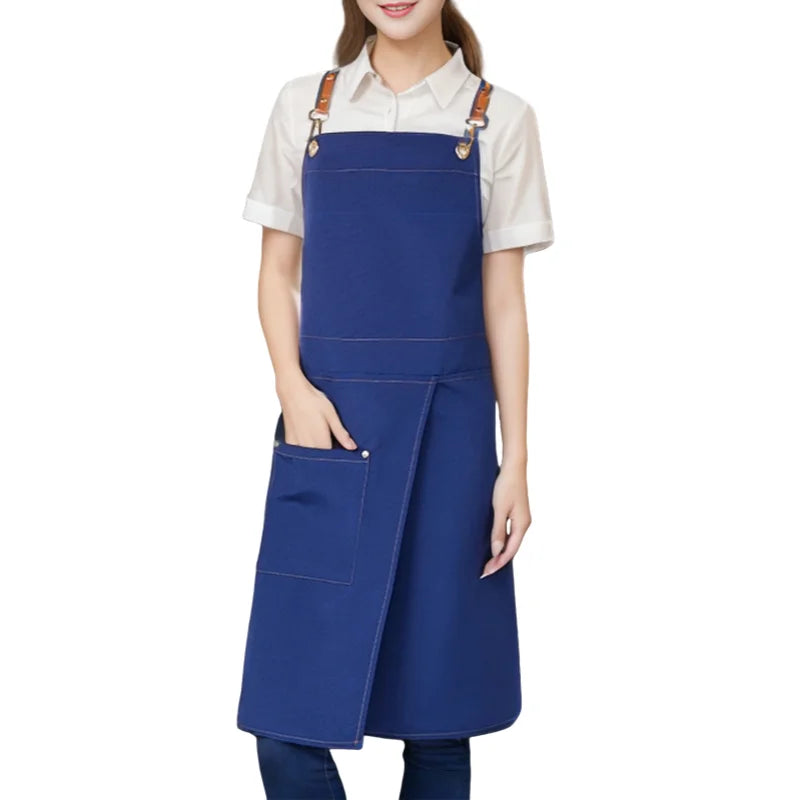 Waterproof Canvas Split-Leg Apron with Pockets