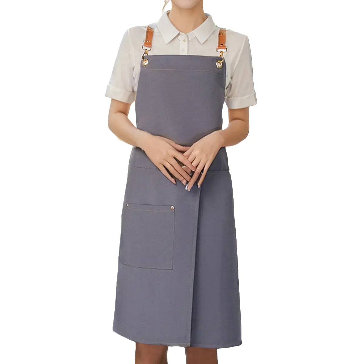 Waterproof Canvas Split-Leg Apron with Pockets