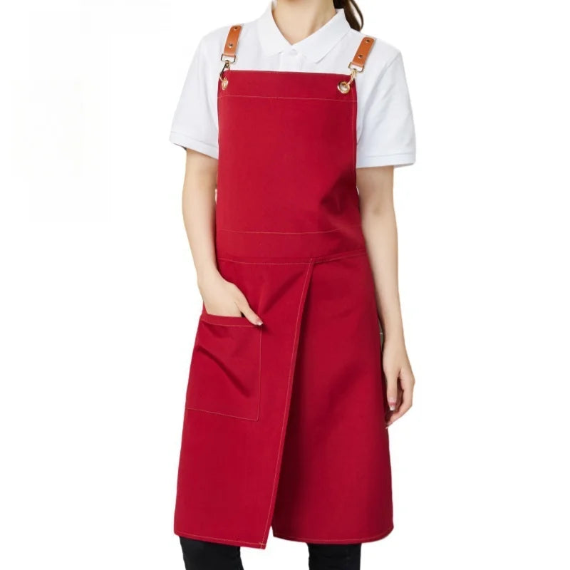 Waterproof Canvas Split-Leg Apron with Pockets