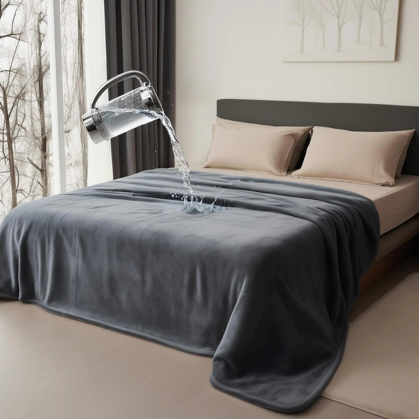 Waterproof Throw Blanket for Bed and Couch
