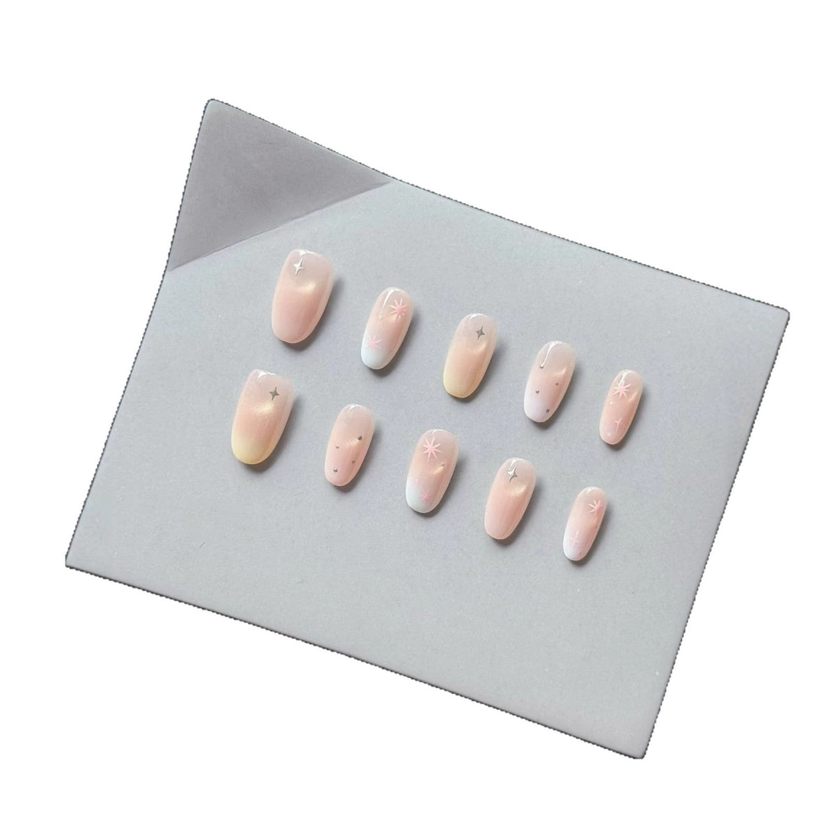 Whimsical Starry Press-On Nail Art Set